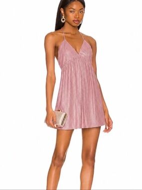 Revolve Superdown Pink Shimmer Mini Dress